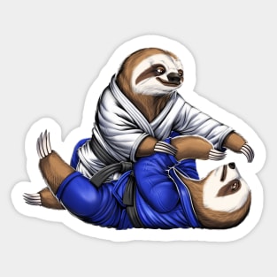 Sloth Jiu-Jitsu Wrestlers Sticker
